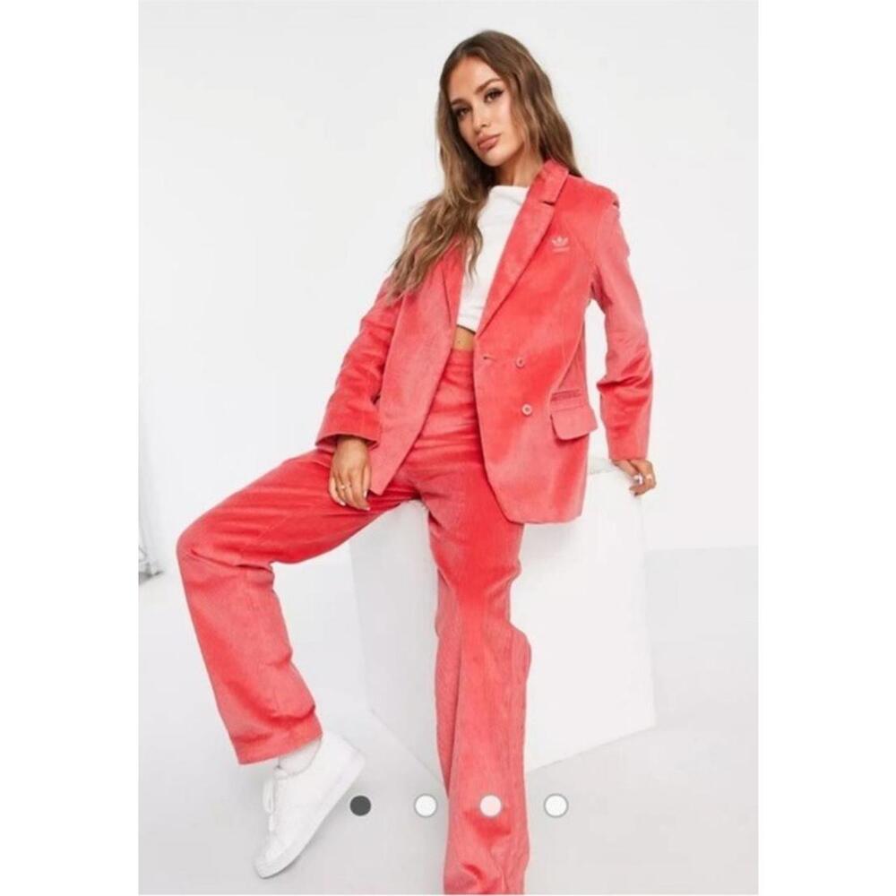 Adidas Women Pink Corduroy Suit NWT Sz S